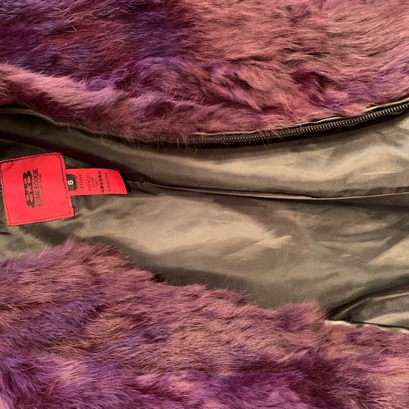 Purple fur vest real leather - Picture 9 of 9